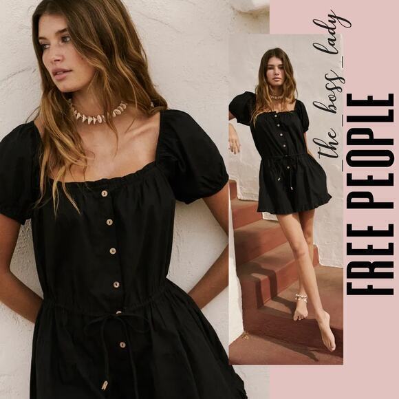 Free People romper cotton one piece jumpsuit onesie pleated - Picture 1 of 7